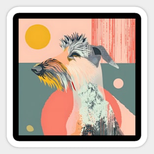 Retro Scottish Deerhound: Pastel Pup Revival Sticker